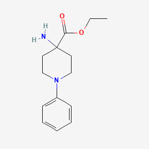 molecular formula C14H20N2O2 B2883932 Ethyl 4-amino-1-phenylpiperidine-4-carboxylate CAS No. 1975832-78-0