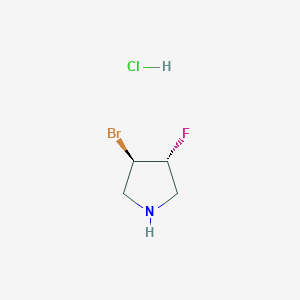molecular formula C4H8BrClFN B2883948 rac-(3R,4R)-3-bromo-4-fluoropyrrolidine hydrochloride CAS No. 2411180-60-2