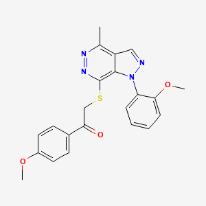 1-(4-methoxyphenyl)-2-((1-(2-methoxyphenyl)-4-methyl-1H-pyrazolo[3,4-d]pyridazin-7-yl)thio)ethanone