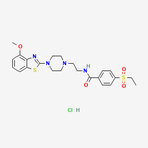 4-(ethylsulfonyl)-N-(2-(4-(4-methoxybenzo[d]thiazol-2-yl)piperazin-1-yl)ethyl)benzamide hydrochloride
