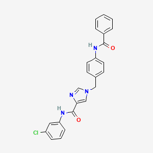 1-(4-benzamidobenzyl)-N-(3-chlorophenyl)-1H-imidazole-4-carboxamide