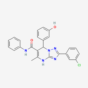 2-(3-chlorophenyl)-7-(3-hydroxyphenyl)-5-methyl-N-phenyl-4,7-dihydro-[1,2,4]triazolo[1,5-a]pyrimidine-6-carboxamide