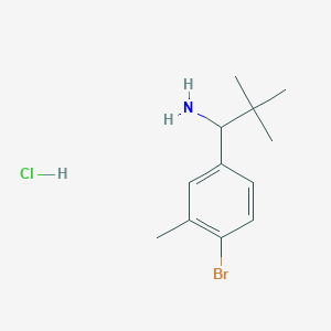1-(4-Bromo-3-methylphenyl)-2,2-dimethylpropan-1-amine hydrochloride
