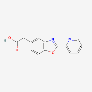 molecular formula C14H10N2O3 B2884006 2-[2-(2-Pyridinyl)-1,3-benzoxazol-5-yl]acetic acid CAS No. 38196-05-3