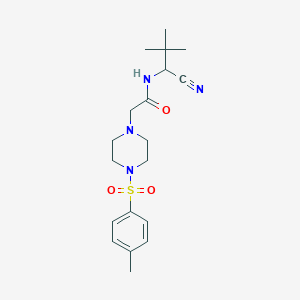 molecular formula C19H28N4O3S B2884016 N-(1-cyano-2,2-dimethylpropyl)-2-[4-(4-methylbenzenesulfonyl)piperazin-1-yl]acetamide CAS No. 1384647-11-3
