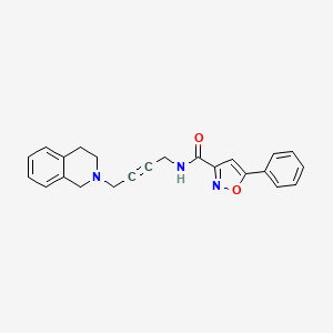 molecular formula C23H21N3O2 B2884024 N-(4-(3,4-dihydroisoquinolin-2(1H)-yl)but-2-yn-1-yl)-5-phenylisoxazole-3-carboxamide CAS No. 1351660-23-5