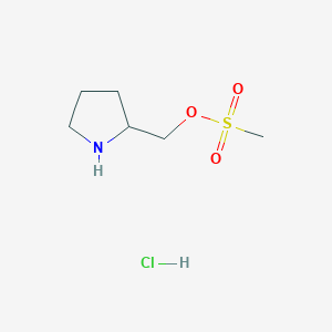 molecular formula C6H14ClNO3S B2884041 (Pyrrolidin-2-yl)methyl methanesulfonate hydrochloride CAS No. 1824177-82-3