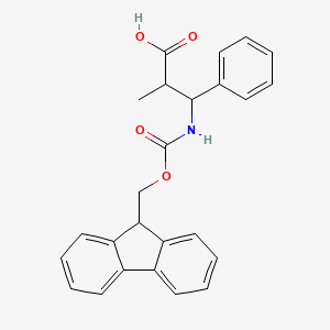 molecular formula C25H23NO4 B2884048 (R)-((((9H-fluoren-9-yl)methoxy)carbonyl)amino)-2-methyl-3-phenylpropanoic acid CAS No. 683217-76-7