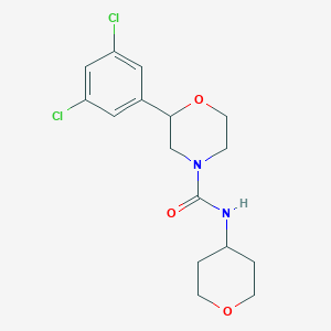 molecular formula C16H20Cl2N2O3 B2884063 2-(3,5-dichlorophenyl)-N-(oxan-4-yl)morpholine-4-carboxamide CAS No. 2034538-23-1