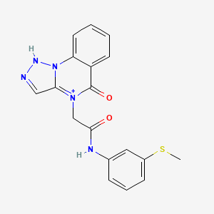 molecular formula C18H15N5O2S B2884087 N-[3-(methylsulfanyl)phenyl]-2-{5-oxo-4H,5H-[1,2,3]triazolo[1,5-a]quinazolin-4-yl}acetamide CAS No. 902298-57-1