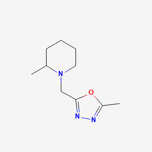 molecular formula C10H17N3O B2884093 2-METHYL-1-[(5-METHYL-1,3,4-OXADIAZOL-2-YL)METHYL]PIPERIDINE CAS No. 1223352-50-8