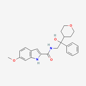 molecular formula C23H26N2O4 B2884096 N-[2-hydroxy-2-(oxan-4-yl)-2-phenylethyl]-6-methoxy-1H-indole-2-carboxamide CAS No. 2097926-92-4