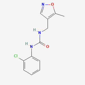 molecular formula C12H12ClN3O2 B2884101 1-(2-chlorophenyl)-3-[(5-methyl-1,2-oxazol-4-yl)methyl]urea CAS No. 2034245-58-2