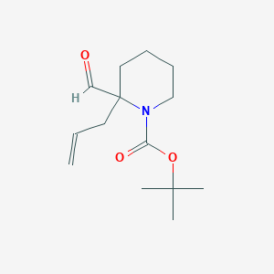 molecular formula C14H23NO3 B2884110 Tert-butyl 2-formyl-2-prop-2-enylpiperidine-1-carboxylate CAS No. 1994147-84-0
