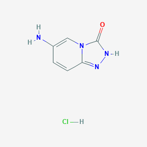 molecular formula C6H7ClN4O B2884117 6-Amino-2H-[1,2,4]triazolo[4,3-a]pyridin-3-one;hydrochloride CAS No. 2580222-66-6