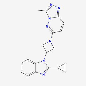 molecular formula C19H19N7 B2884157 2-cyclopropyl-1-(1-{3-methyl-[1,2,4]triazolo[4,3-b]pyridazin-6-yl}azetidin-3-yl)-1H-1,3-benzodiazole CAS No. 2380176-19-0
