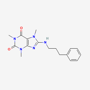 molecular formula C17H21N5O2 B2884181 8-[(3-Phenylpropyl)Amino]Caffeine 