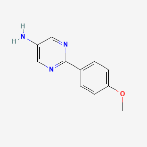 molecular formula C11H11N3O B2884185 2-(4-Methoxyphenyl)pyrimidin-5-amine CAS No. 84609-98-3