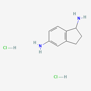 molecular formula C9H14Cl2N2 B2884196 2,3-dihydro-1H-indene-1,5-diamine dihydrochloride CAS No. 1989672-27-6