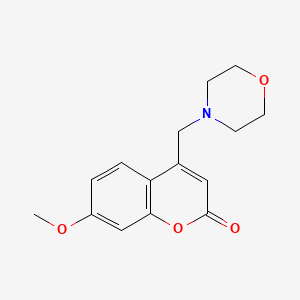 molecular formula C15H17NO4 B2884198 7-Methoxy-4-(morpholin-4-ylmethyl)chromen-2-one CAS No. 66762-39-8
