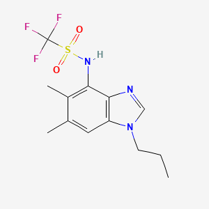 N-(5,6-dimethyl-1-propyl-1H-1,3-benzimidazol-4-yl)(trifluoro)methanesulfonamide