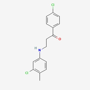 3-(3-Chloro-4-methylanilino)-1-(4-chlorophenyl)-1-propanone