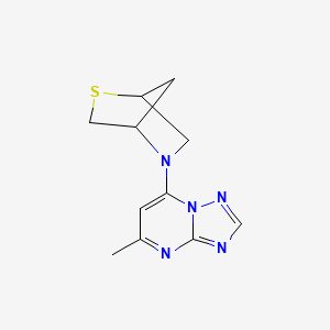 5-{5-Methyl-[1,2,4]triazolo[1,5-a]pyrimidin-7-yl}-2-thia-5-azabicyclo[2.2.1]heptane