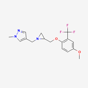 4-[[2-[[4-Methoxy-2-(trifluoromethyl)phenoxy]methyl]aziridin-1-yl]methyl]-1-methylpyrazole