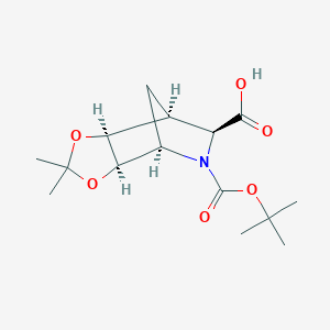 molecular formula C15H23NO6 B2884212 Racemic-(3aR,4S,6S,7S,7aS)-5-(tert-butoxycarbonyl)-2,2-dimethylhexahydro-4,7-methano[1,3]dioxolo[4,5-c]pyridine-6-carboxylic acid CAS No. 1251022-31-7