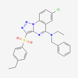 N-benzyl-7-chloro-N-ethyl-3-((4-ethylphenyl)sulfonyl)-[1,2,3]triazolo[1,5-a]quinazolin-5-amine