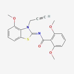 molecular formula C20H18N2O4S B2884243 2,6-dimethoxy-N-[(2Z)-4-methoxy-3-(prop-2-yn-1-yl)-2,3-dihydro-1,3-benzothiazol-2-ylidene]benzamide CAS No. 868674-80-0