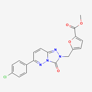 molecular formula C18H13ClN4O4 B2884258 methyl 5-((6-(4-chlorophenyl)-3-oxo-[1,2,4]triazolo[4,3-b]pyridazin-2(3H)-yl)methyl)furan-2-carboxylate CAS No. 1251694-69-5
