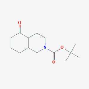 molecular formula C14H23NO3 B2884287 Tert-butyl 5-oxo-1,3,4,4a,6,7,8,8a-octahydroisoquinoline-2-carboxylate CAS No. 1783330-01-7