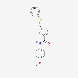 molecular formula C20H19NO3S B2884290 N-(4-ethoxyphenyl)-5-[(phenylsulfanyl)methyl]furan-2-carboxamide CAS No. 868154-37-4