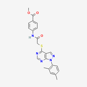 molecular formula C23H21N5O3S B2884308 methyl 4-(2-((1-(2,4-dimethylphenyl)-1H-pyrazolo[3,4-d]pyrimidin-4-yl)thio)acetamido)benzoate CAS No. 893927-44-1