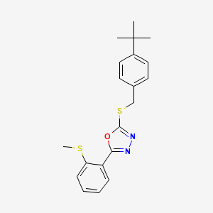 2-{[4-(Tert-butyl)benzyl]sulfanyl}-5-[2-(methylsulfanyl)phenyl]-1,3,4-oxadiazole