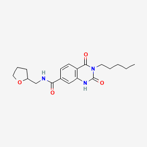 2,4-dioxo-3-pentyl-N-((tetrahydrofuran-2-yl)methyl)-1,2,3,4-tetrahydroquinazoline-7-carboxamide
