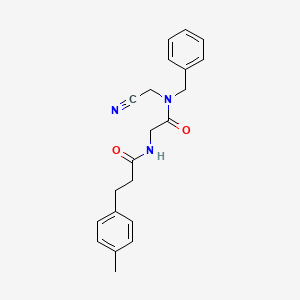molecular formula C21H23N3O2 B2884355 N-{[benzyl(cyanomethyl)carbamoyl]methyl}-3-(4-methylphenyl)propanamide CAS No. 1280960-47-5