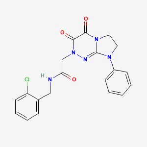 molecular formula C20H18ClN5O3 B2884358 N-(2-chlorobenzyl)-2-(3,4-dioxo-8-phenyl-3,4,7,8-tetrahydroimidazo[2,1-c][1,2,4]triazin-2(6H)-yl)acetamide CAS No. 942011-98-5