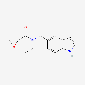 molecular formula C14H16N2O2 B2884389 N-Ethyl-N-(1H-indol-5-ylmethyl)oxirane-2-carboxamide CAS No. 2411286-34-3