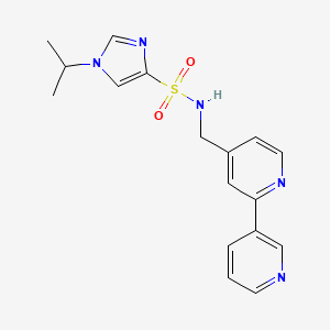molecular formula C17H19N5O2S B2884391 N-([2,3'-bipyridin]-4-ylmethyl)-1-isopropyl-1H-imidazole-4-sulfonamide CAS No. 2034247-28-2