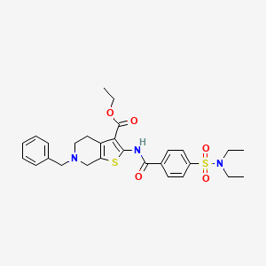 molecular formula C28H33N3O5S2 B2884402 ethyl 6-benzyl-2-(4-(N,N-diethylsulfamoyl)benzamido)-4,5,6,7-tetrahydrothieno[2,3-c]pyridine-3-carboxylate CAS No. 524063-61-4