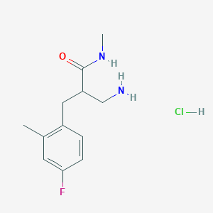 3-amino-2-[(4-fluoro-2-methylphenyl)methyl]-N-methylpropanamide hydrochloride