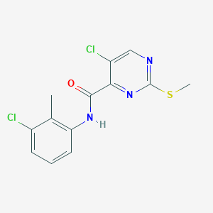 molecular formula C13H11Cl2N3OS B2884421 5-chloro-N-(3-chloro-2-methylphenyl)-2-methylsulfanylpyrimidine-4-carboxamide CAS No. 898646-91-8
