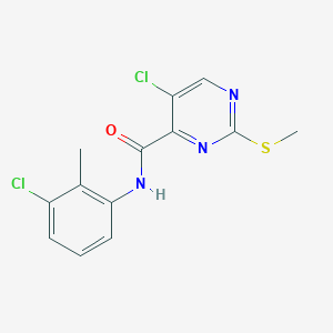 5-chloro-N-(3-chloro-2-methylphenyl)-2-(methylthio)pyrimidine-4-carboxamide