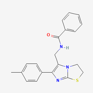 N-((6-(p-tolyl)-2,3-dihydroimidazo[2,1-b]thiazol-5-yl)methyl)benzamide