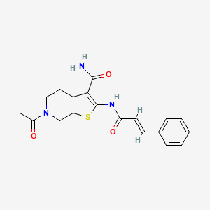 6-Acetyl-2-cinnamamido-4,5,6,7-tetrahydrothieno[2,3-c]pyridine-3-carboxamide