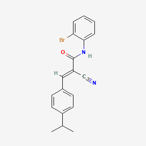 (E)-N-(2-bromophenyl)-2-cyano-3-(4-propan-2-ylphenyl)prop-2-enamide
