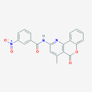 molecular formula C20H13N3O5 B2884444 N-(4-methyl-5-oxo-5H-chromeno[4,3-b]pyridin-2-yl)-3-nitrobenzamide CAS No. 851411-01-3