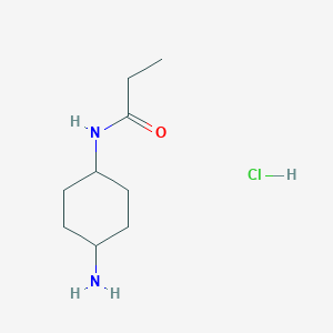 molecular formula C9H19ClN2O B2884469 N-[(1R*,4R*)-4-Aminocyclohexyl]propionamide hydrochloride CAS No. 1286273-38-8